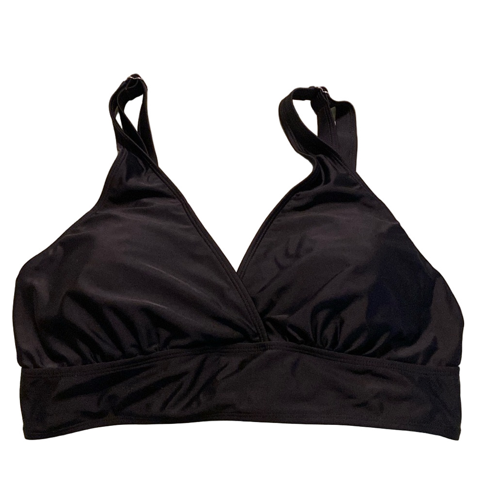 Black Cross Front Swim Top size 16